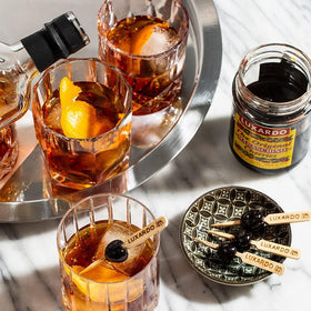 Luxardo Maraschino Cherries jar side-by-side, ideal for family packs.