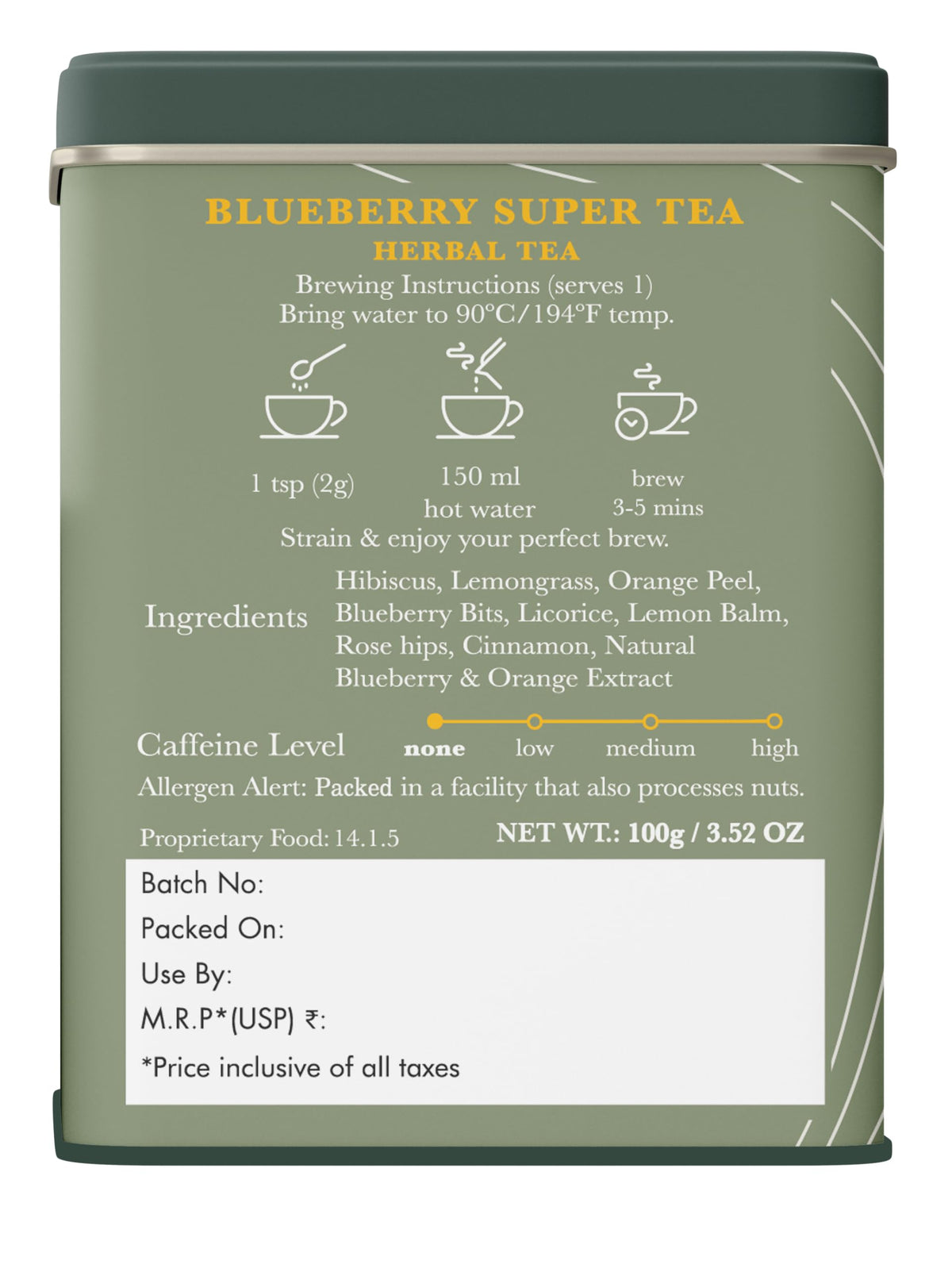 Luxmi Estates Blueberry Hibiscus Tea steaming cup offers a comforting, fragrant experience.