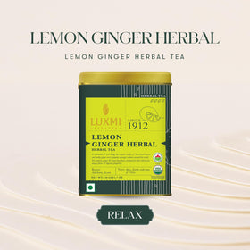 Luxmi Estates Lemon Ginger Tea dry leaves with bright citrus aroma