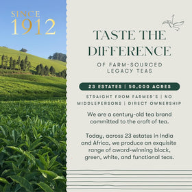 Aromas of peach and mint waft from Luxmi Estates Peach Mint Tea
