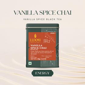 Luxmi Estates Vanilla Spice Chai steaming cup shows bold flavor and warmth.