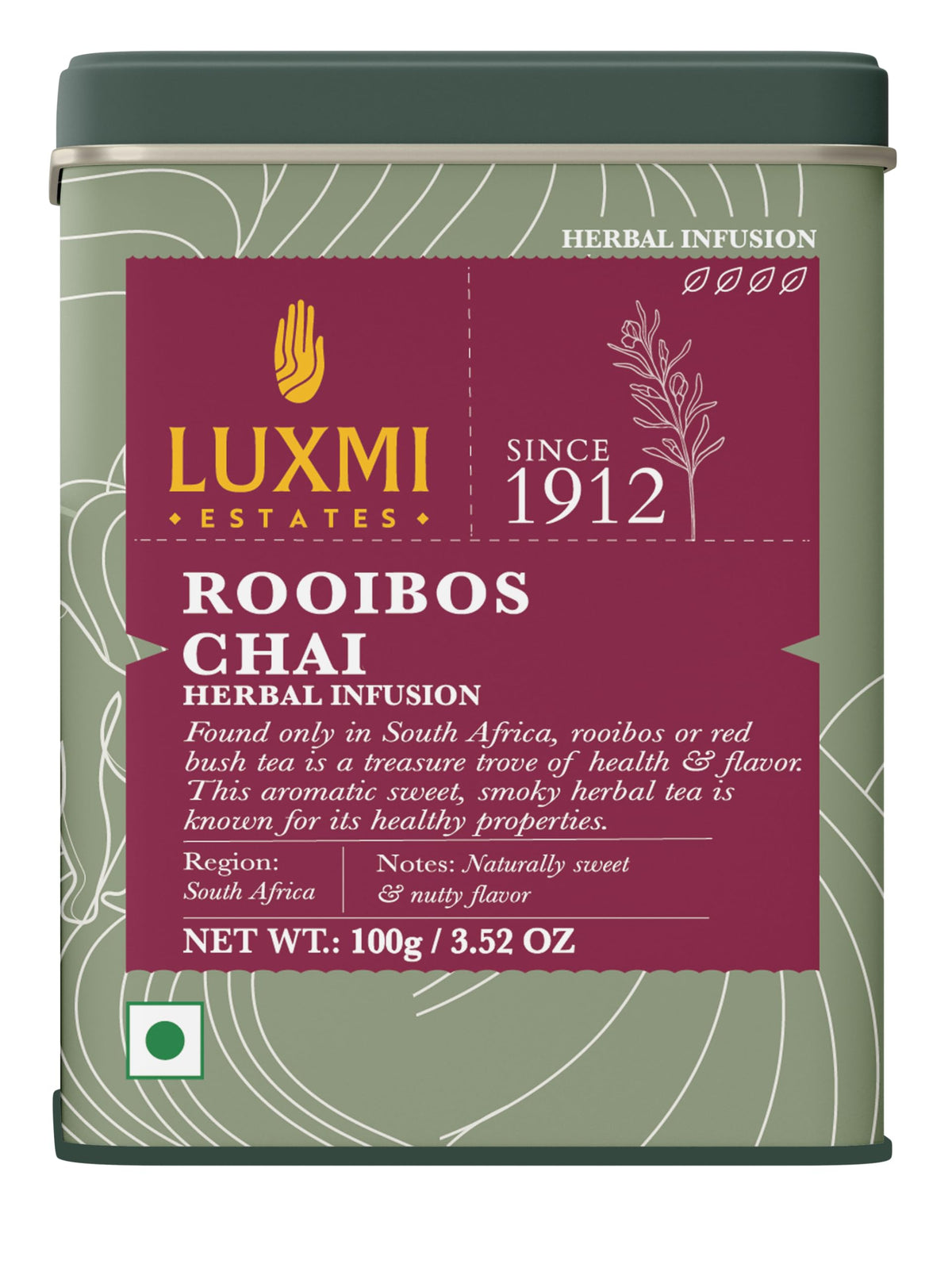 Luxmi Rooibos Chai loose-leaf tea ready to steep for a comforting ritual.