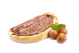 LuxProdX Nutella hazelnut spread on toast, creamy consistency boosts quick breakfast pleasure.