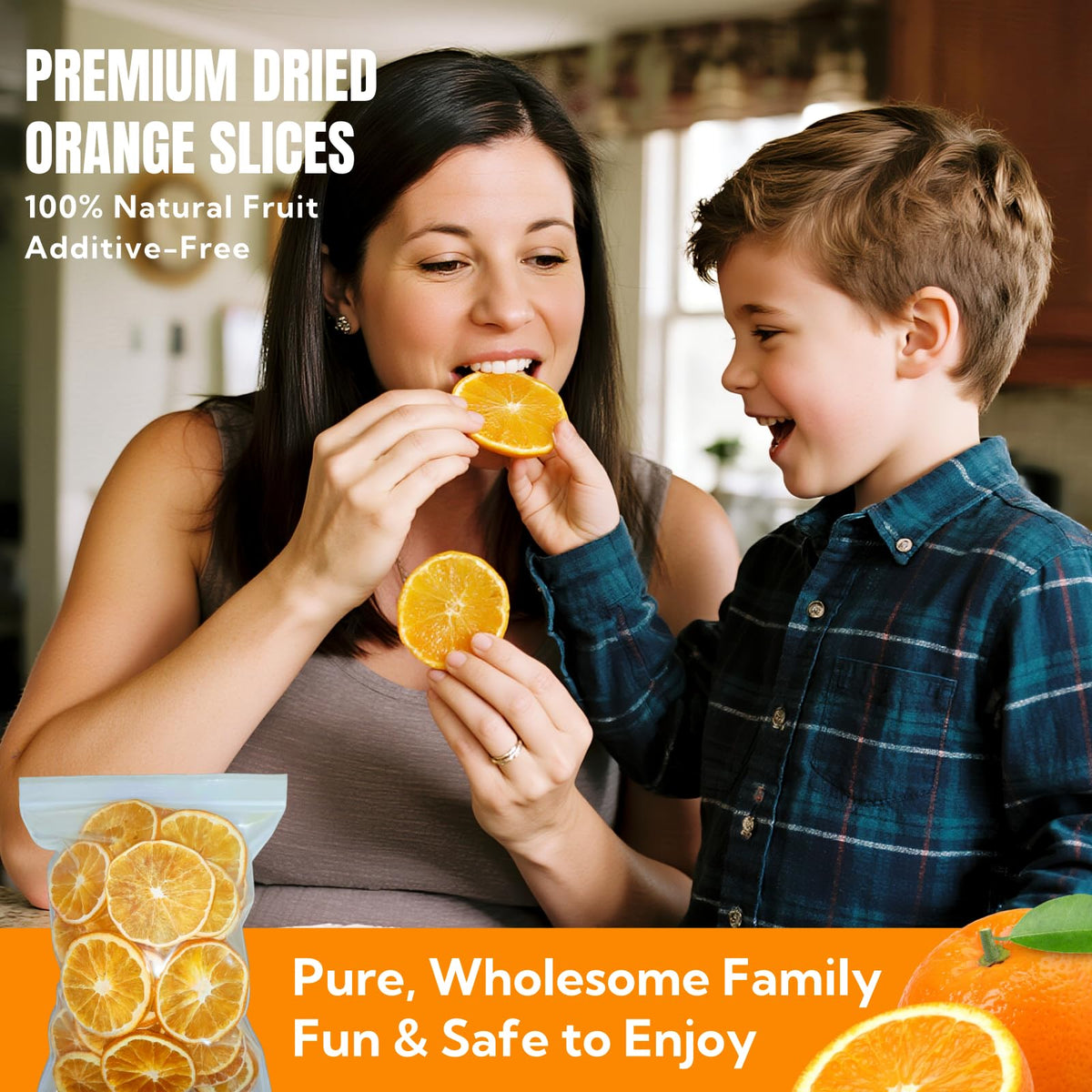 Luxsavia dehydrated orange slices retain flavor and aroma for baking.