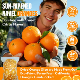Luxsavia dried orange slices 50-60 wheels, ideal for tea and cocktail garnishes.