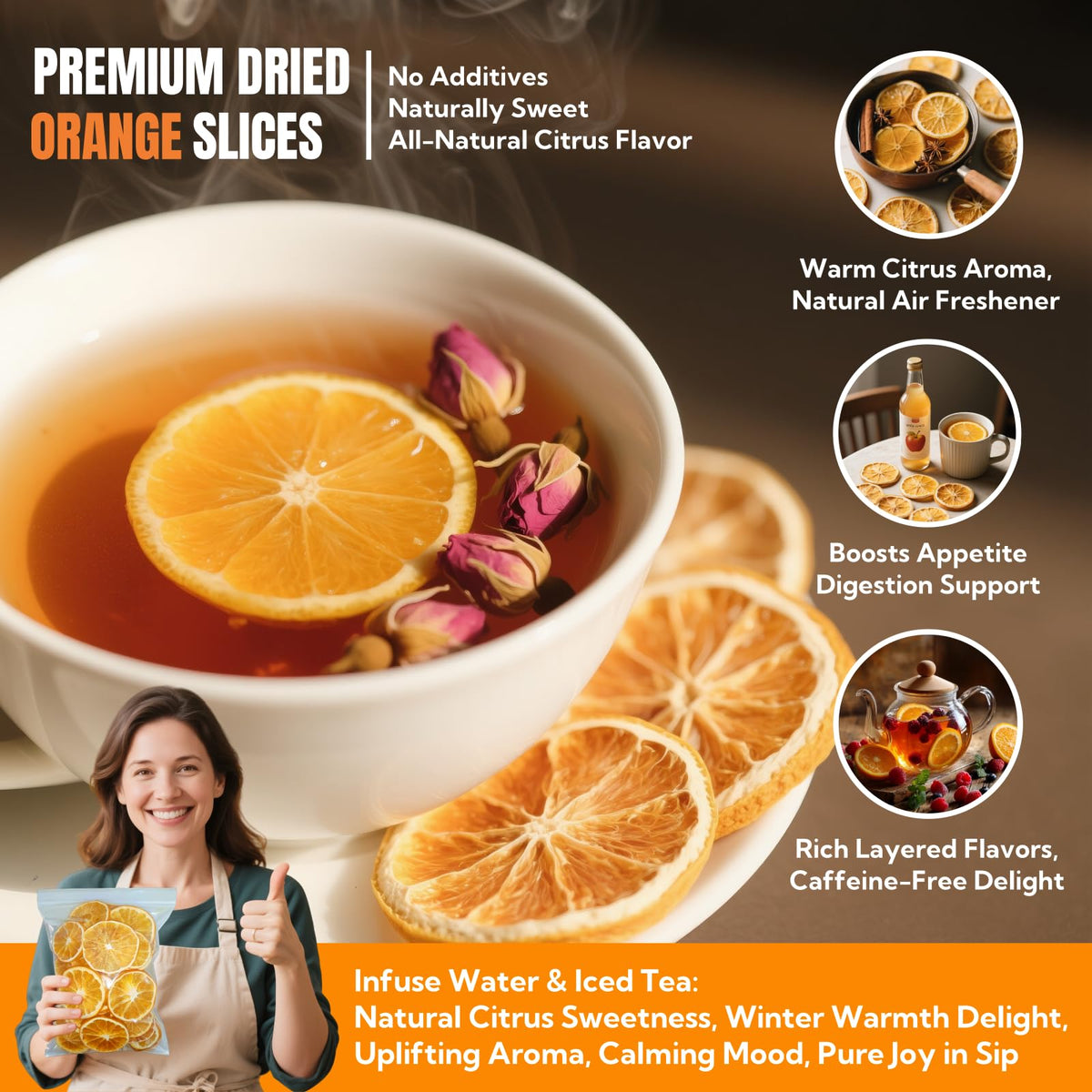 Luxsavia orange slices for holiday decor and home fragrance.