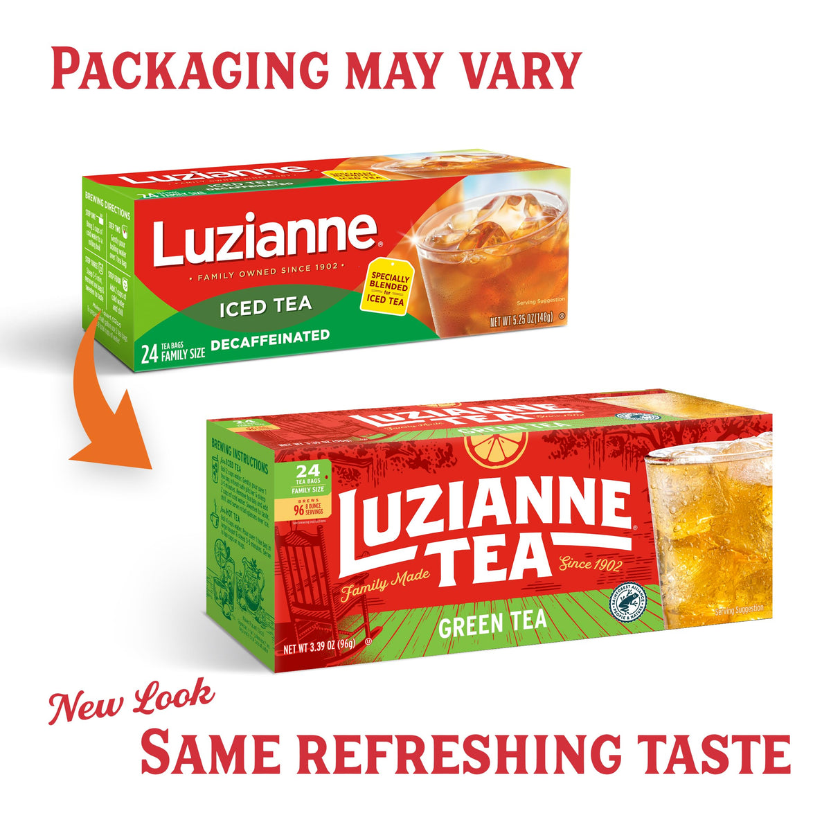 Brewing Luzianne iced green tea to customize with berries or herbs.