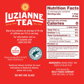 Luzianne single-serve iced tea glass ready to enjoy.