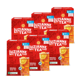 Luzianne unsweetened iced tea pod brew ready for home use.