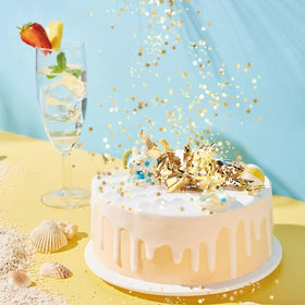 Lwuey edible gold foil decor tops desserts with elegance.
