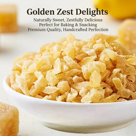 LWWTYKSPL candied lemon peel dice packaging resealable for freshness.