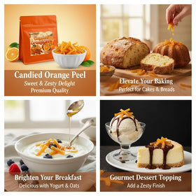 LWWTYKSPL candied orange peel diced slices ideal for cookies and desserts.
