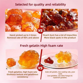LWWTYKSPL Peach Gum uniform sizes ensure even soaking and cooking