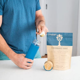 LyfeFuel vanilla shake glass ready-to-drink with rich flavor