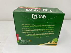 Lyons Original Blend Tea in a morning routine setup, energizing start.