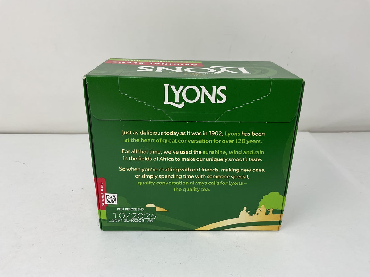 Lyons Original Irish Tea in a cozy kitchen scene for a relaxed morning ritual.