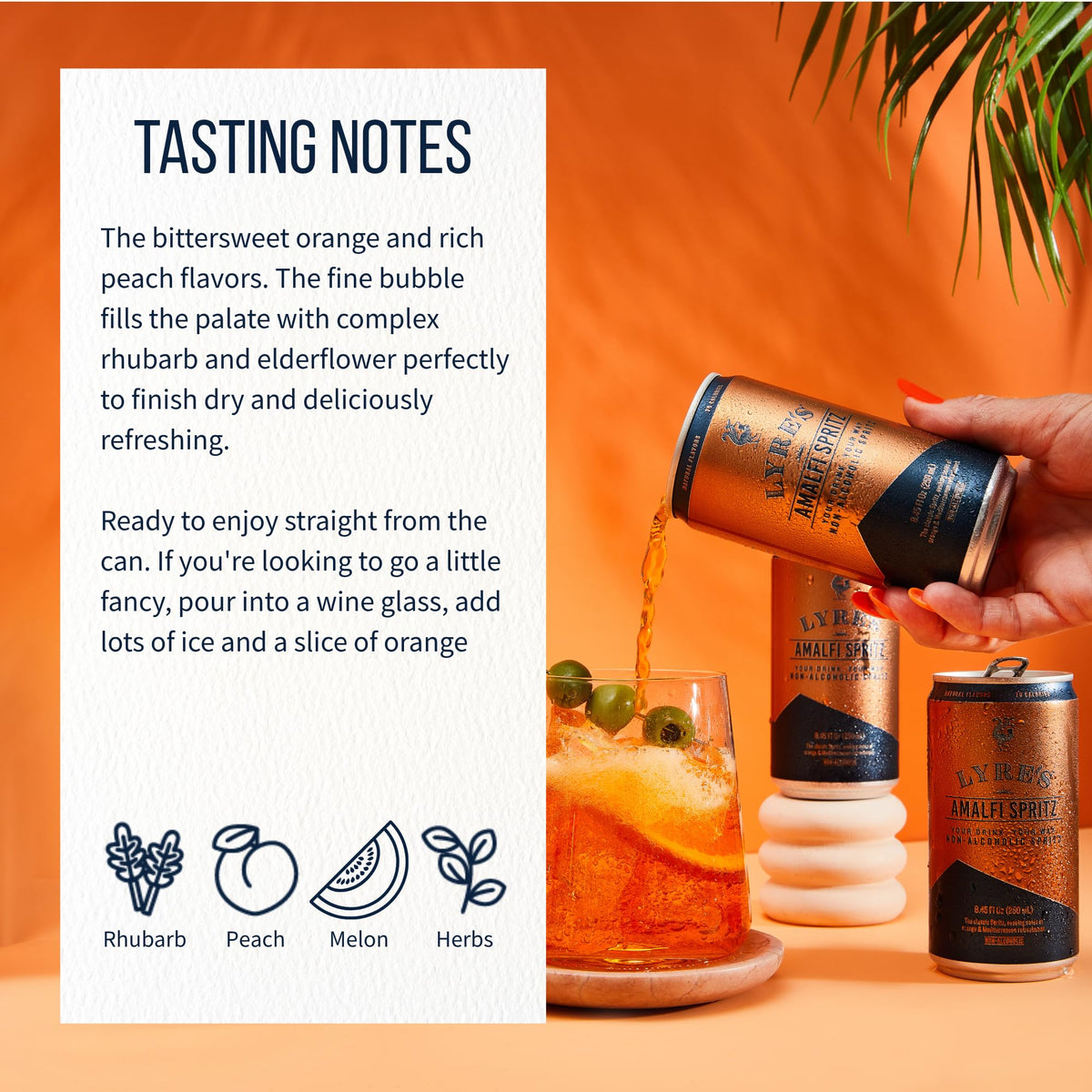 Lyre’s Amalfi Spritz 4-pack front, convenient for on-the-go celebrations.