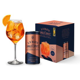 Lyre’s Amalfi Spritz can close-up, a premium non-alcoholic option for celebrations.