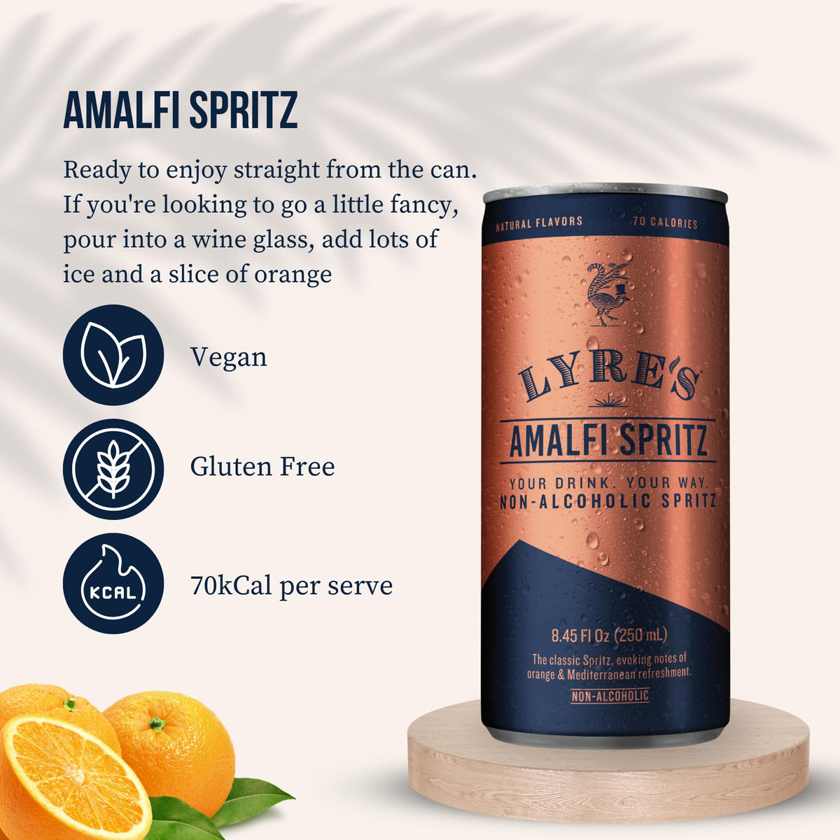 Lyre's Amalfi Spritz packshot displaying 24 cans for gatherings