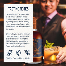 Elegant cocktail setup with Lyre's American Malt for mocktails and party drinks.