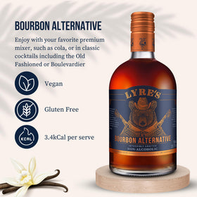 Lyre's American Malt Old Fashioned setup showcasing bourbon-style flavor without alcohol.