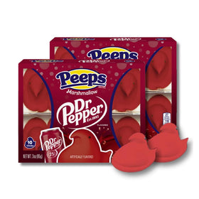Lyza's Dr Pepper Peeps Chicks front-pack displays two boxes for Easter snacking.