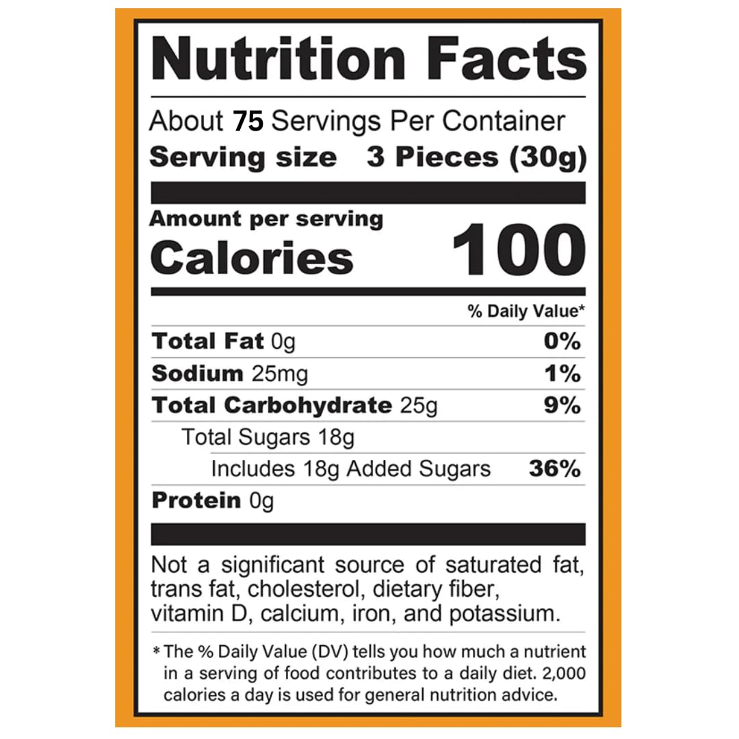 Lyza's Sweets & Treats Fruit Gems pink grapefruit flavor, colorful treat for candy bowls.