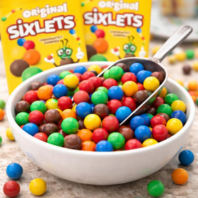 Lyza's Sixlets lunchbox tubes, easy to portion and share.