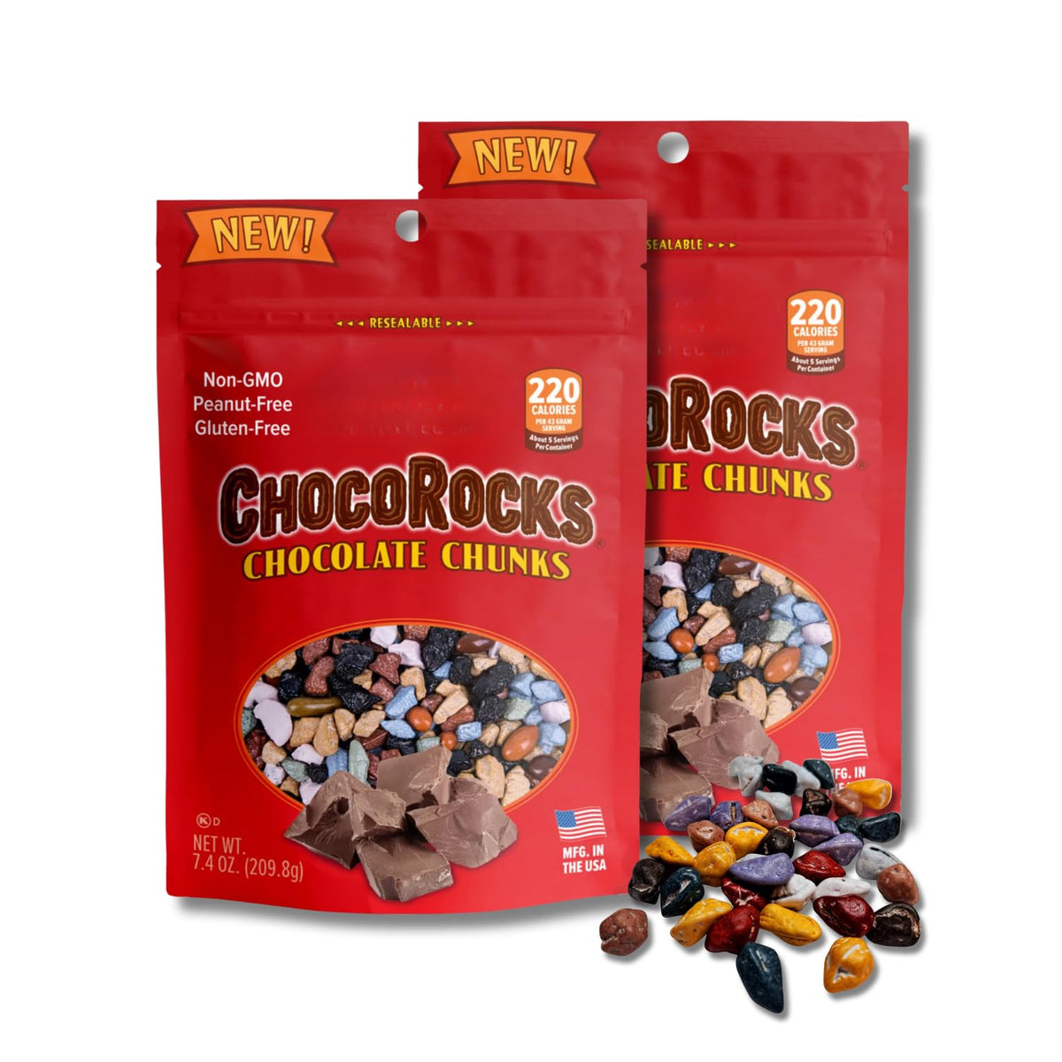 Lyza's Sweets & Treats ChocoRocks regular mix bags with vibrant candy pebbles for dessert tables