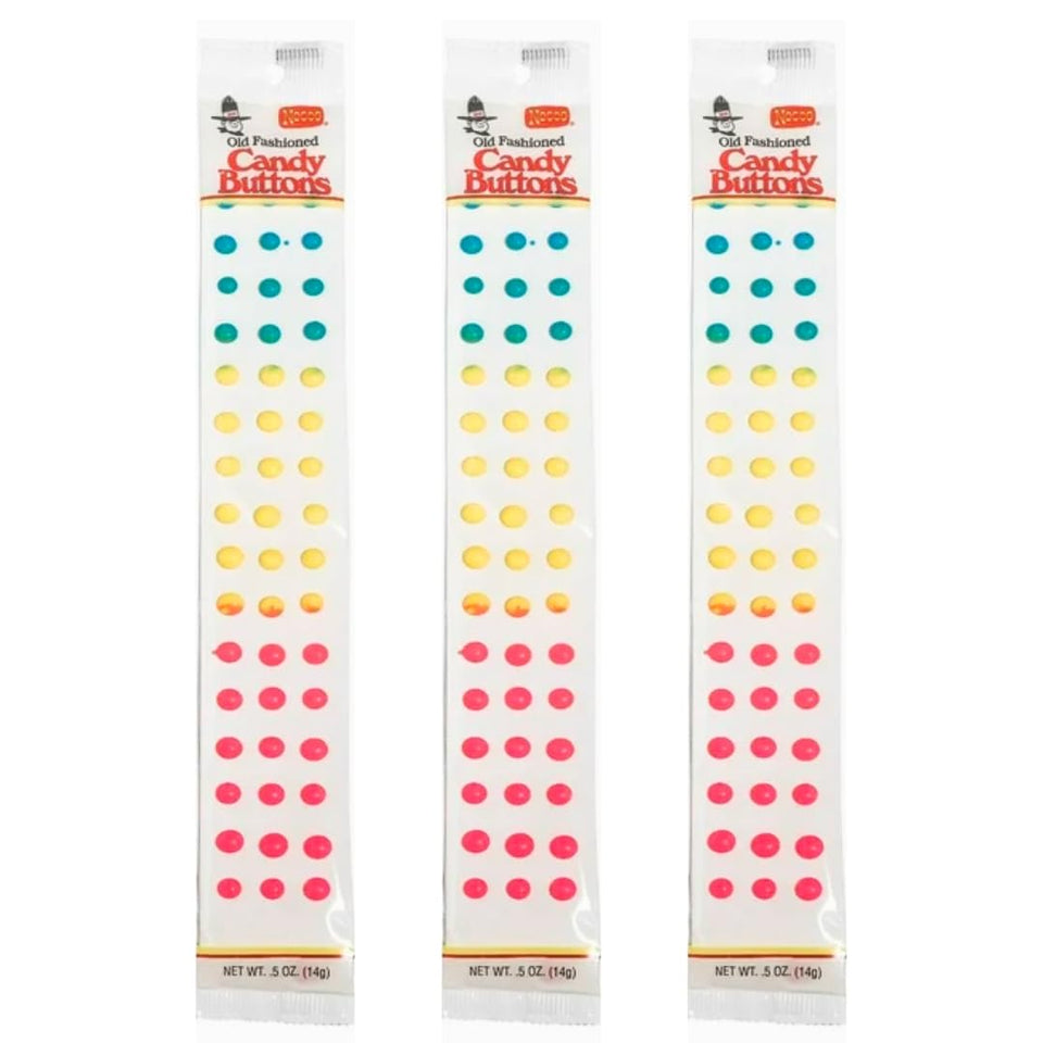 LYZA'S SWEETS & TREATS old-fashioned-buttons pack-3 on paper strips, nostalgic gathering staple