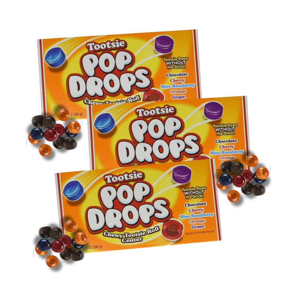 Lyza's Sweets & Treats Tootsie Drop Pops pack of 3 boxes for sharing at parties.