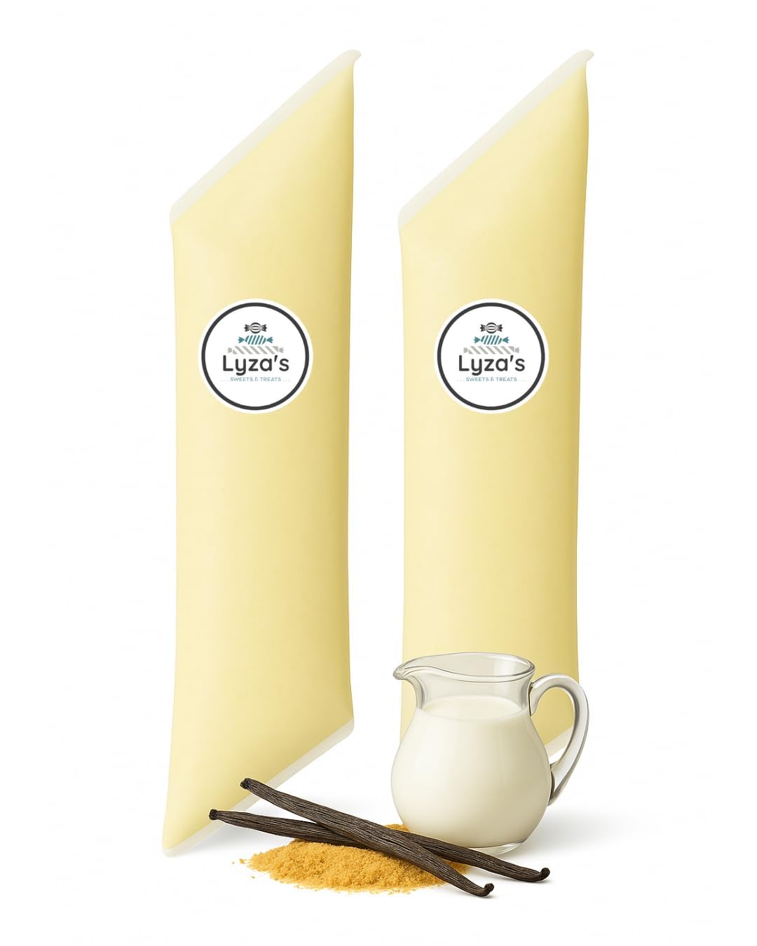 LYZA'S Bavarian Cream filling packaging for mess-free use in desserts