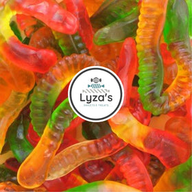 LYZA'S SWEETS AND TREATS dye-free halal gummy worms in bulk bag for halal snacking