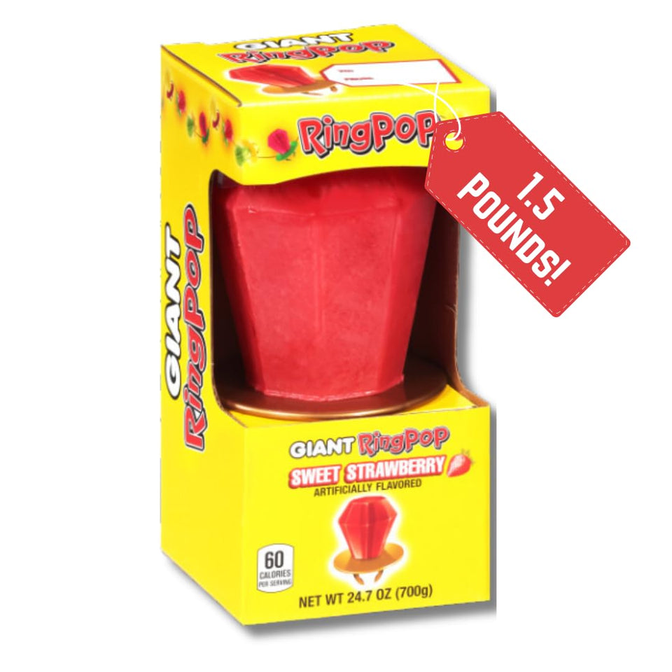 Lyza's Giant Ring Pop 1.5 lb centerpiece candy for celebrations.