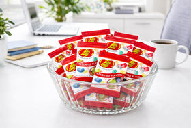 LYZA'S SWEETS & TREATS jelly beans 0.35 oz bags close-up, inviting chewy texture.