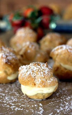 LYZA'S ready-to-use Bavarian Cream filling in action for quick prep
