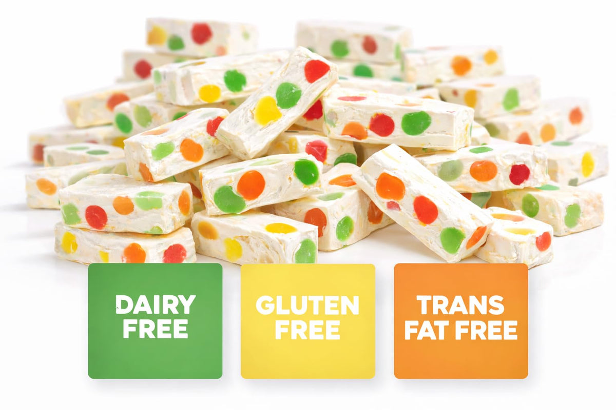 Lyza's Sweets Treats soft-chewy italian-nougat with fruity-jelly-beans ideal for parties