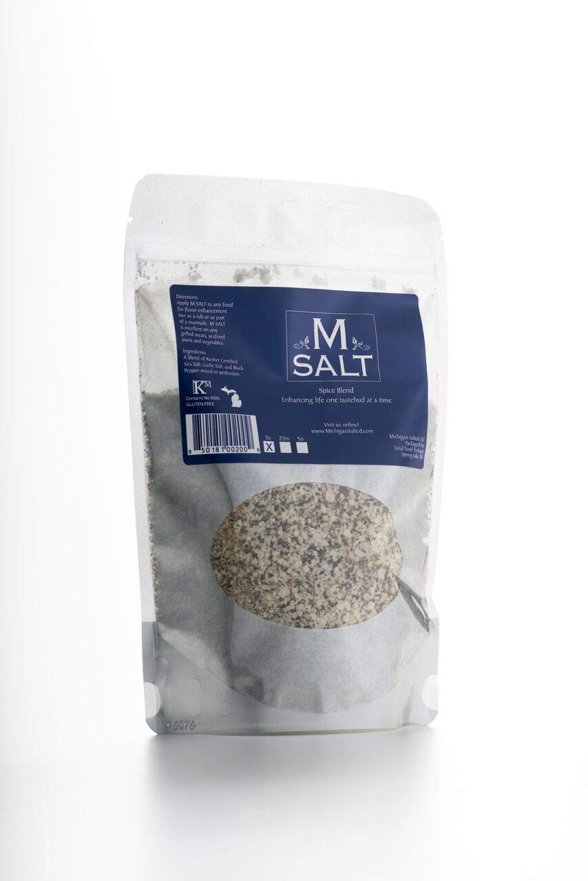 M SALT Michigan salted bulk seasoning bag ideal for grilling and roasting.