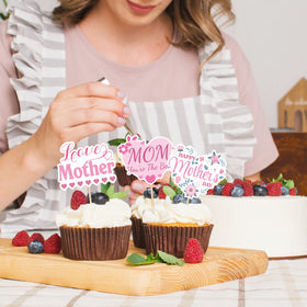 M1NTP1US Happy Mother's Day cupcake topper design 6 great for finger foods