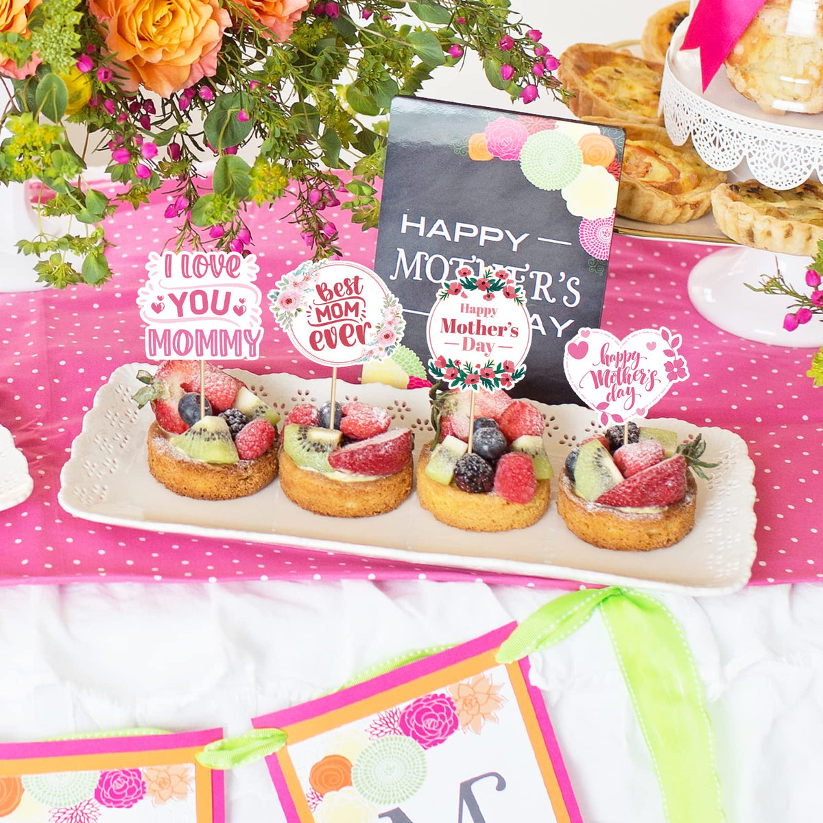 M1NTP1US Happy Mother's Day cupcake topper design 7 ideal for celebration snacks