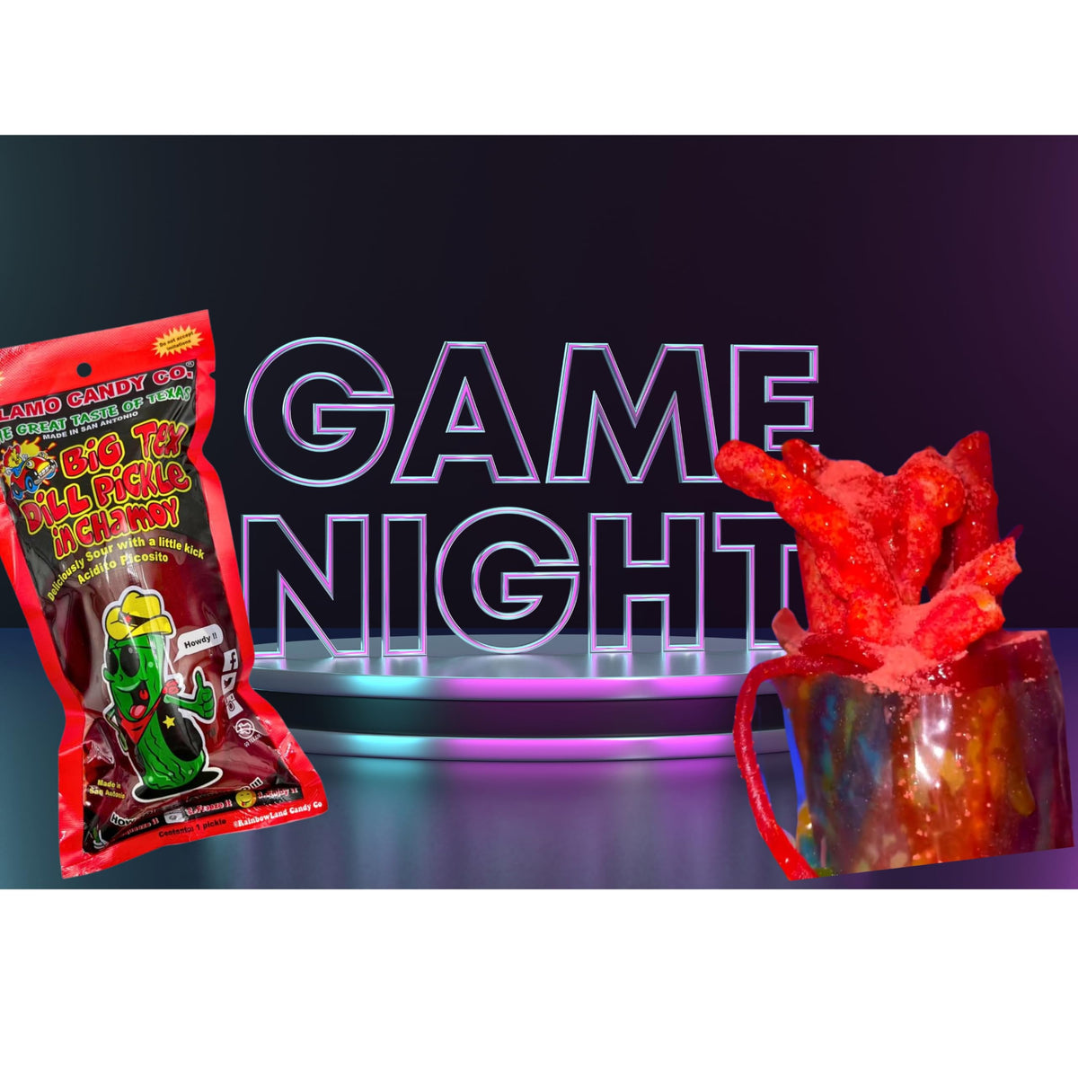 Ma Lit Candy skwinkles salsagheti snack bundle highlighting chewy, spicy-sweet variety for sharing.