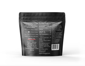 Close-up of Maax Caffeine Energy Gum cinnamon aroma suggests focus-ready moment.