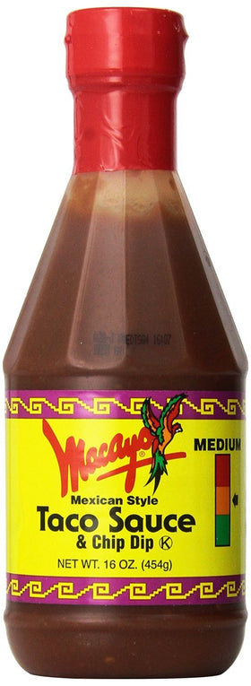 Macayo's medium 2-pack close-up shows sauce texture.