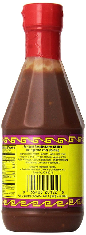Macayo's sauce bottle beside tacos for weeknight flavor boost.