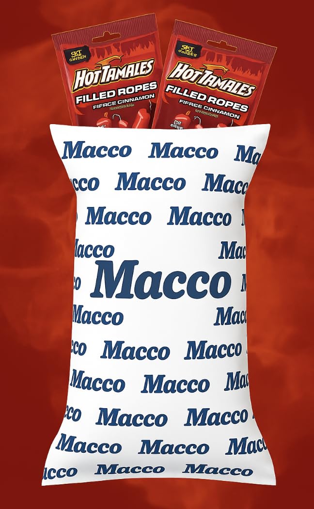 Macco Hot Tamales Candy Ropes party table setup, vibrant colors for celebrations.