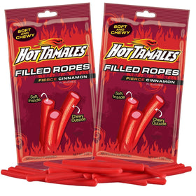 Macco Hot Tamales Candy Ropes two-pack front view, ideal for party favors.