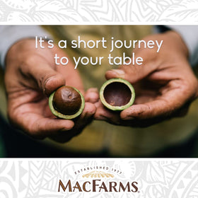 Trail-mix idea with MacFarms macadamias and dried fruit.