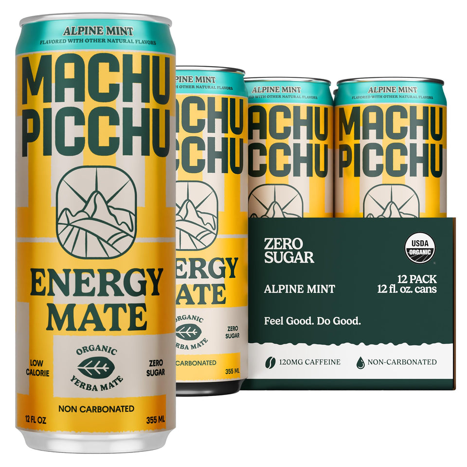 MACHU PICCHU Alpine Mint 12-pack cans for on-the-go clean energy