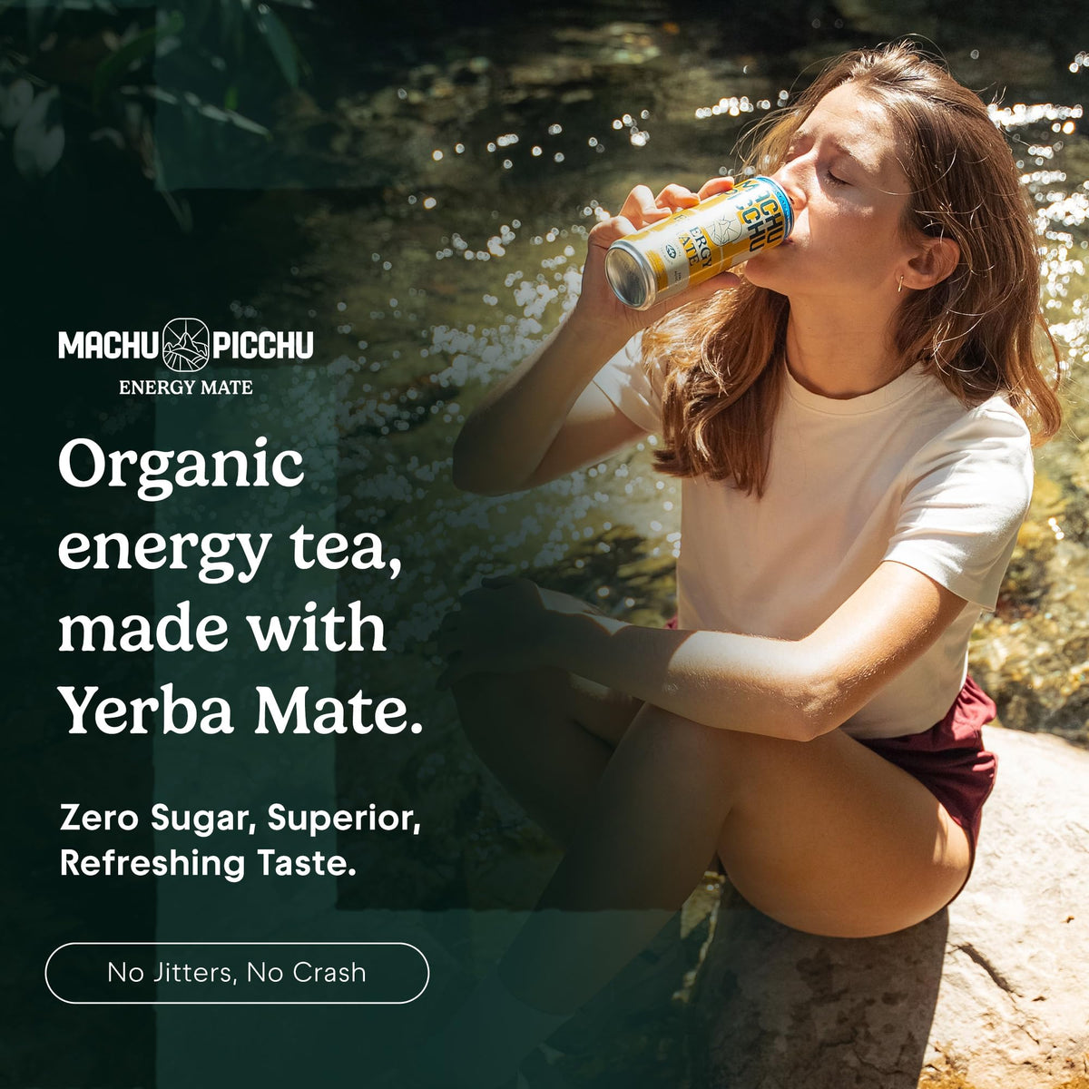 MACHU PICCHU Energy Mate table setup suggests convenient, non-carbonated energy for daily routines.