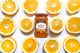 Mackays Dundee Orange Marmalade jar label highlighting traditional craftsmanship.